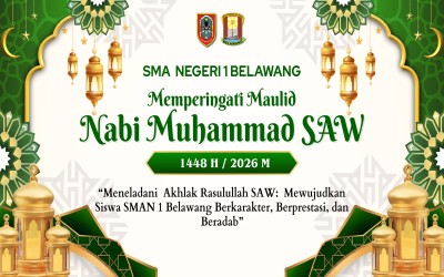 PERINGATAN MAULID NABI MUHAMMAD SAW DI SMAN 1 BELAWANG
